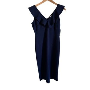 NWT Wrapper Navy Blue Dress